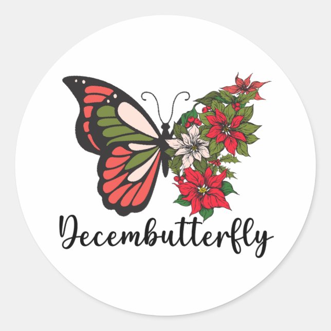 Decembutterfly Classic Round Sticker (Front)