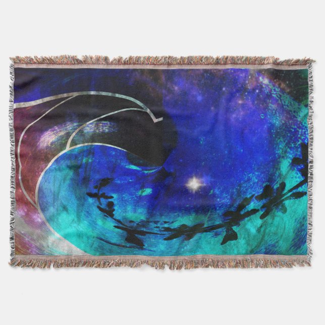 Decent into the Abyss Abstract Throw Blanket (Front)