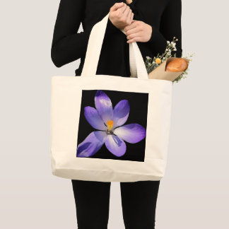decent purple flower shopping tote bag