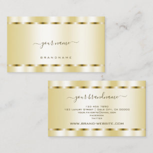 Decent Shimmery Light Golden with Luminous Borders Business Card