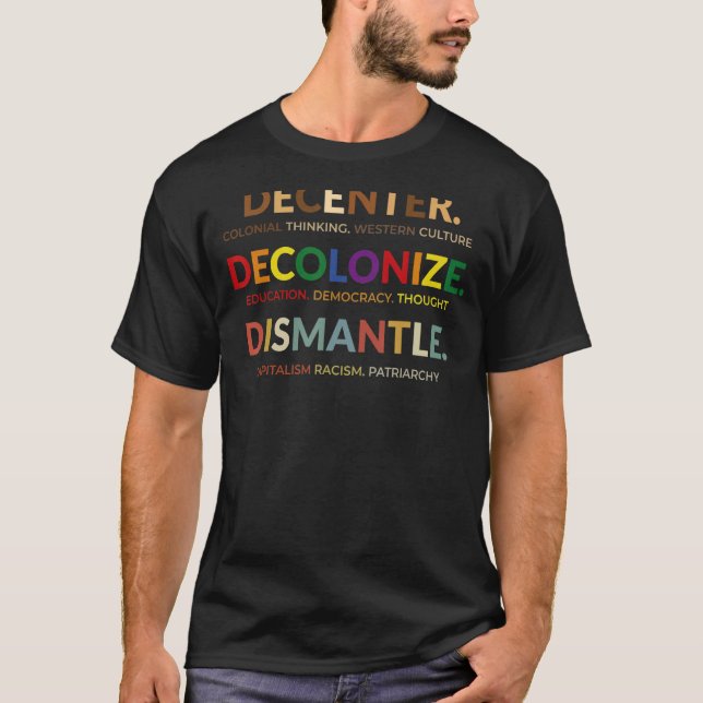 Decenter Decolonise Dismantle 1 T-Shirt (Front)