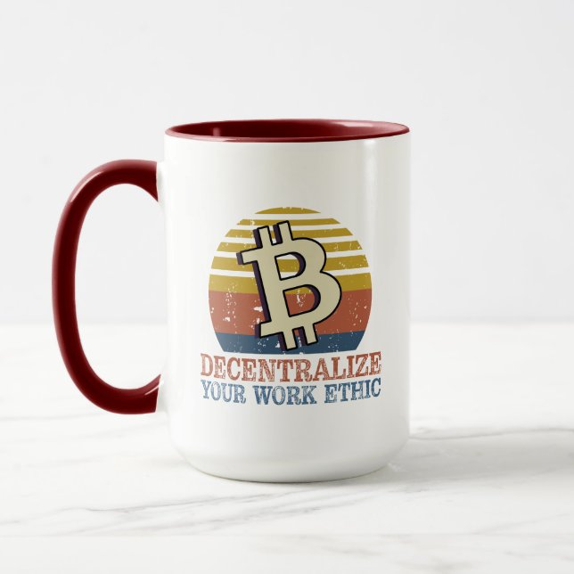 Decentralise Your Work Ethic | Crypto Investment  Mug (Left)