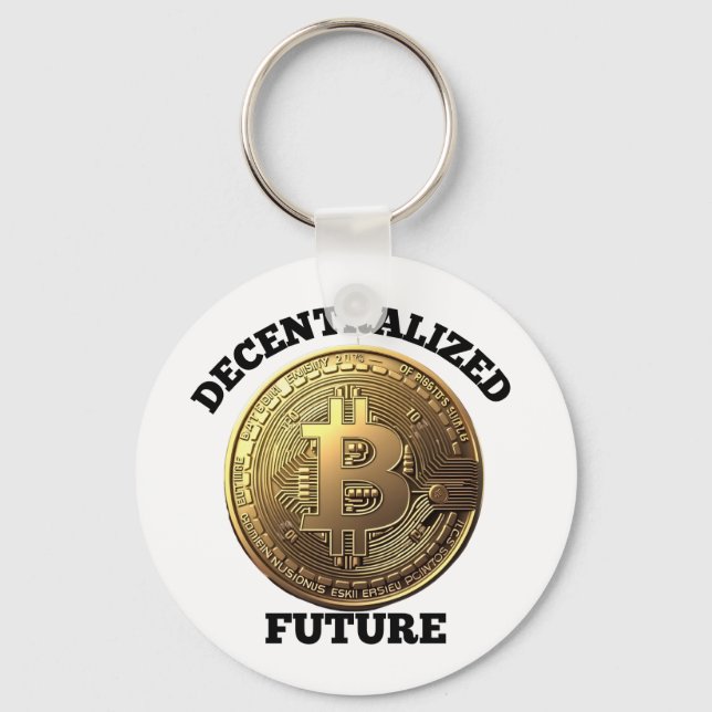 Decentralised Future Bitcoin  Key Ring (Front)
