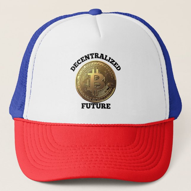 Decentralised Future Bitcoin  Trucker Hat (Front)