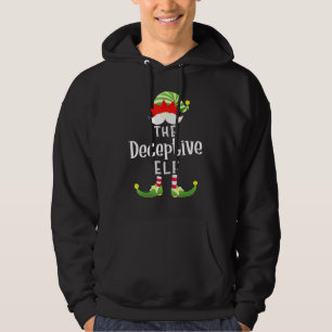 Deceptive Elf Group Christmas Pajama Party Hoodie