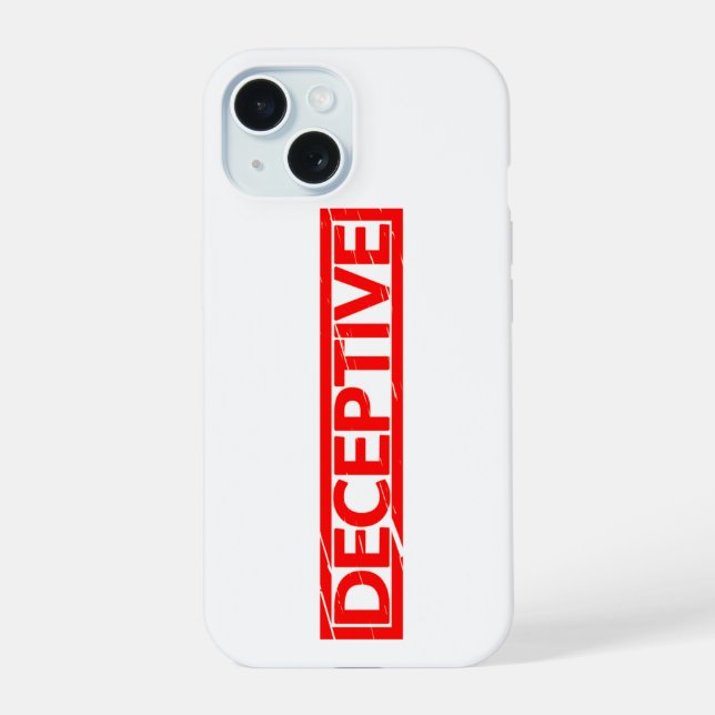 Deceptive Stamp iPhone 15 Case (Back)