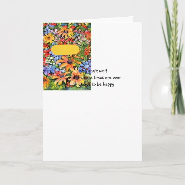 decide to be happy Folded Greeting Card (Front)