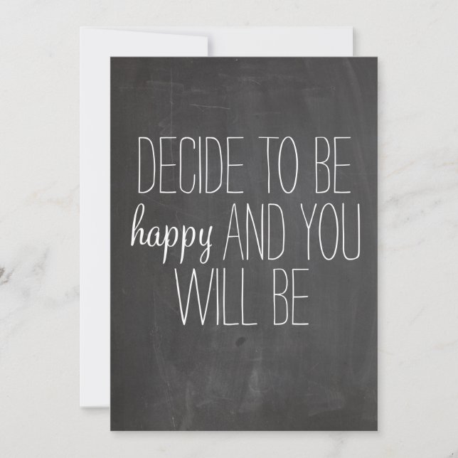 Decide to be Happy Quote print (Front)