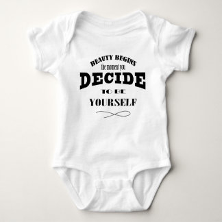 Decide to be yourself baby bodysuit