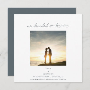 Decided on Forever Photo Minimalist Save The Date
