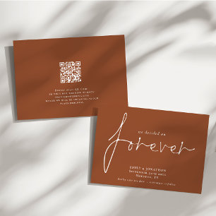 Decided on Forever QR Code Terracotta Save The Date