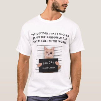 Decided Pardon List Funny Political Criminal Cat T-Shirt