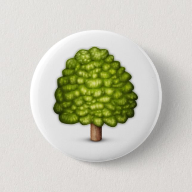 Deciduous tree - Emoji 6 Cm Round Badge (Front)