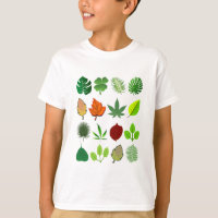 Deciduous Tree leaves Shirt, Autumn Leaf Print