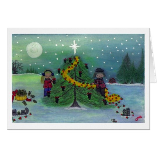 "Dec'ing the Tree - Nature's Way!" Card
