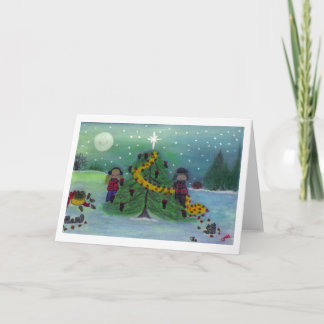 "Dec'ing the Tree - Nature's Way!" Holiday Card