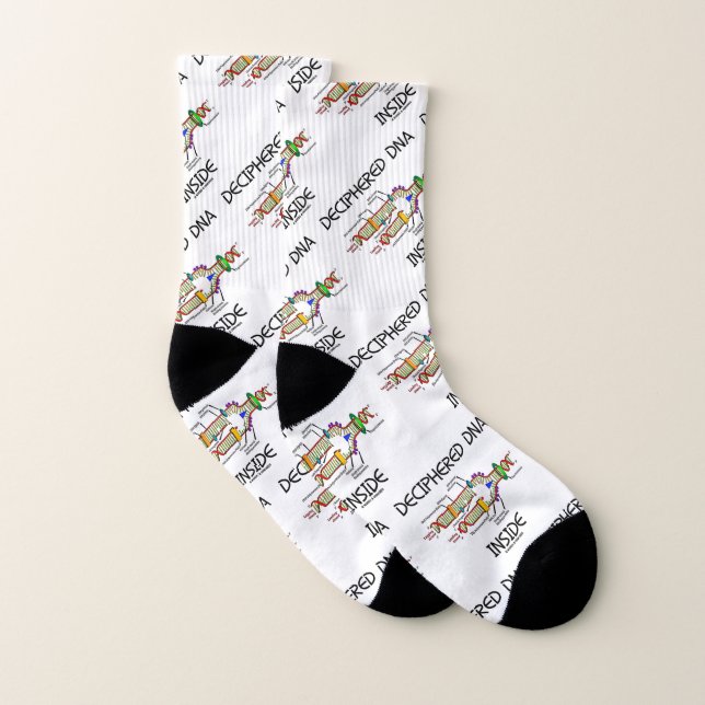 Deciphered DNA Inside DNA Replication Humour Socks (Pair)