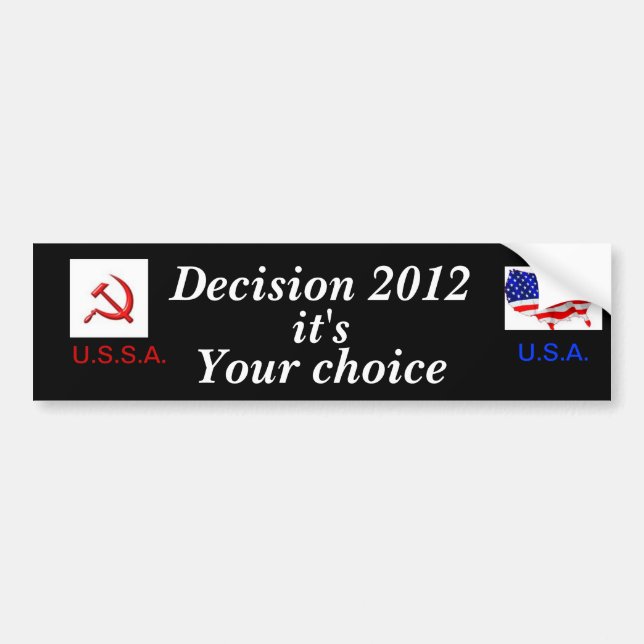 Decision 2012, it's your choice.. bumper sticker (Front)