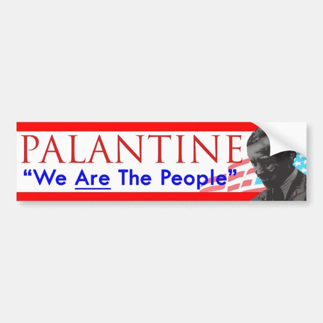 Decision 2020 Vote Palantine We Are the People Bumper Sticker (Front)