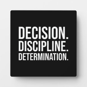 Decision Discipline Determination - Gym, Hustle Plaque