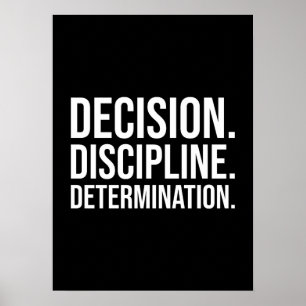 Decision Discipline Determination - Gym, Hustle Poster