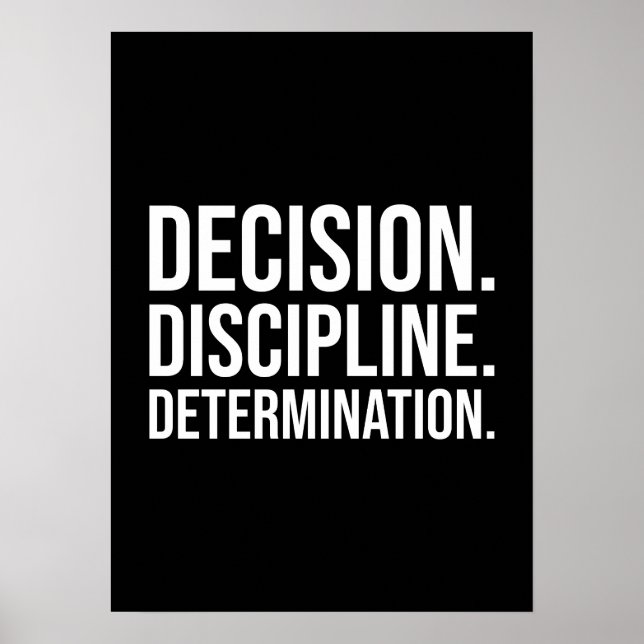 Decision Discipline Determination - Gym, Hustle Poster (Front)