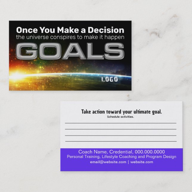 Decision Goal Card (Front/Back)