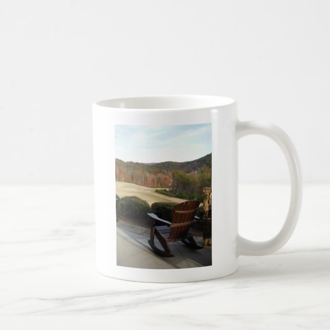 Deck Chair overlooking Golf Course Coffee Mug (Right)