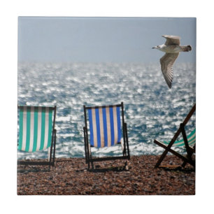 Deck Chairs by Sea Ceramic Tile