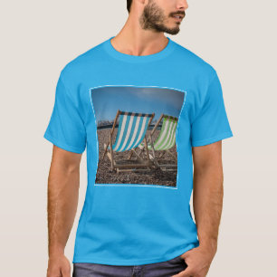 Deck Chairs Looking At The Sea T-Shirt