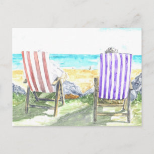 'Deck Chairs' Postcard