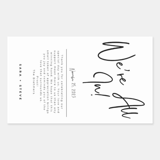 Deck of Card Wedding Favour Stickers  (Front)