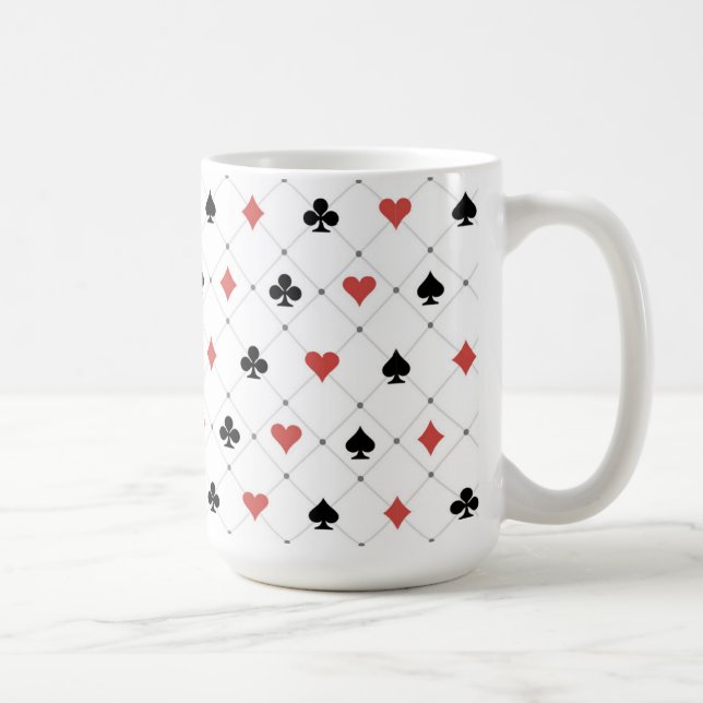 Deck of Cards Pattern Coffee Mug (Right)