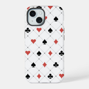 Deck of Cards Pattern iPhone 15 Case