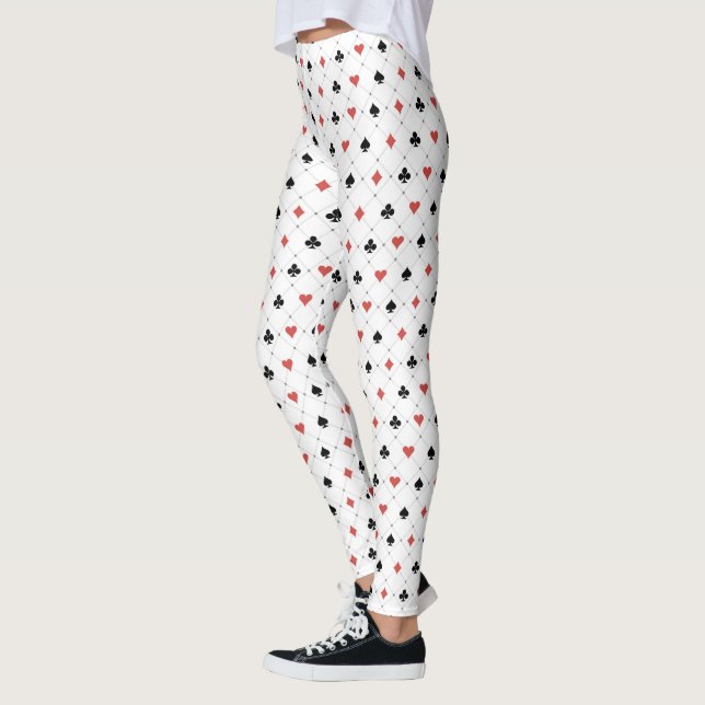 Deck of Cards Pattern Leggings (Left)