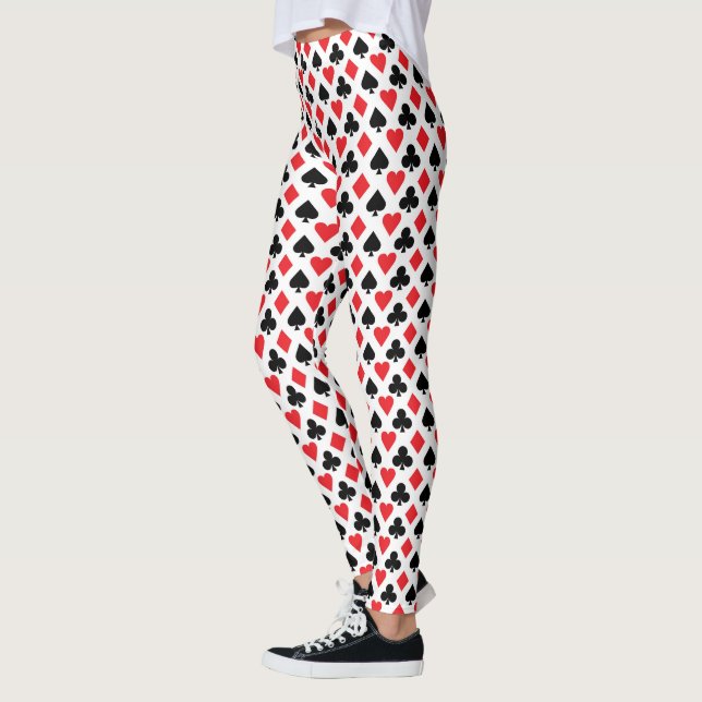 Deck of Cards Pattern Leggings (Left)
