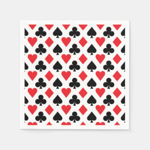 Deck of Cards Pattern Napkin