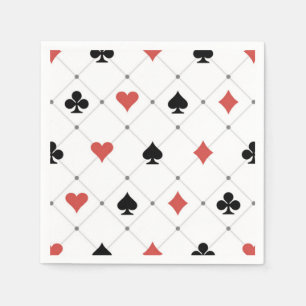 Deck of Cards Pattern Napkin