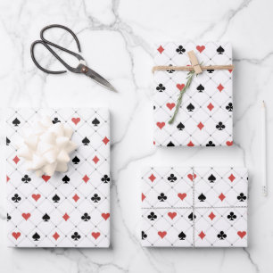 Deck of Cards Pattern Wrapping Paper Sheet