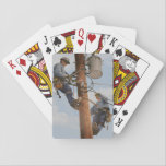 deck of cards with airbrushed lineman print<br><div class="desc">This deck of cards features an image of the airbrushed print titled "Partners in Power".  Great gift for those hard to buy for linemen!!!</div>