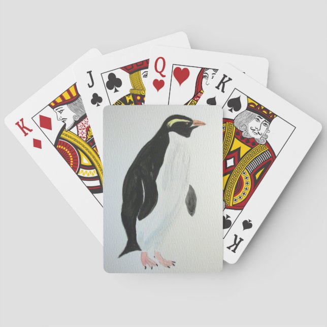 Deck of cards with penguin art. (Back)
