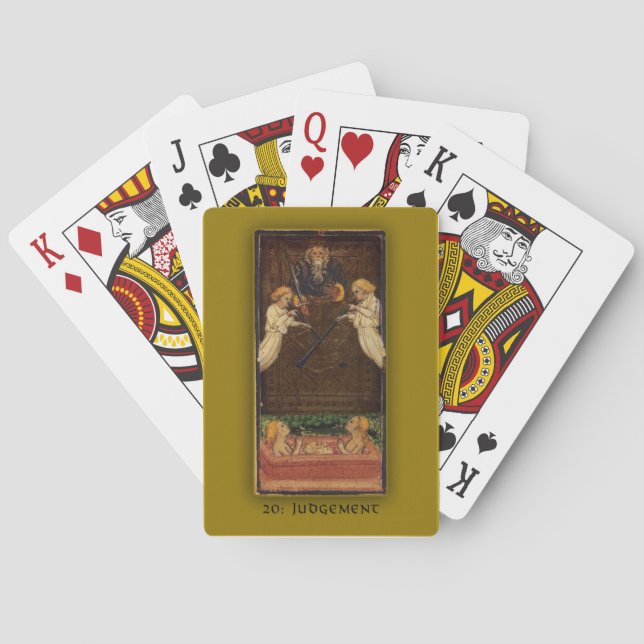Deck of Cards with Visconti-Sforza Tarot JUDGEMENT (Back)