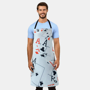 "Deck of Destiny: Layered Aces in a Poker Shuffle" Apron