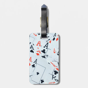"Deck of Destiny: Layered Aces in a Poker Shuffle" Luggage Tag