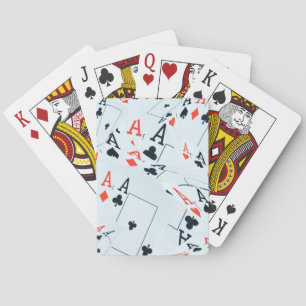 "Deck of Destiny: Layered Aces in a Poker Shuffle" Playing Cards