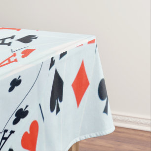 "Deck of Destiny: Layered Aces in a Poker Shuffle" Tablecloth