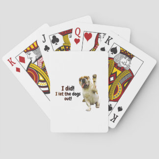 Deck of playing cards, featuring a Bulldog Playing Cards