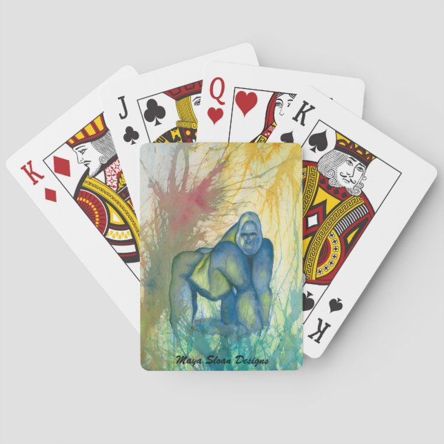 Deck of Playing Cards with Original Gorilla Art (Back)