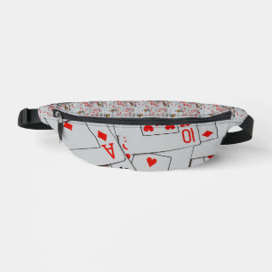 Deck Of Scatter Playing Cards Pattern, Bum Bags