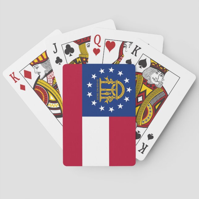 Deck Playing Cards with Flag of Georgia (Back)